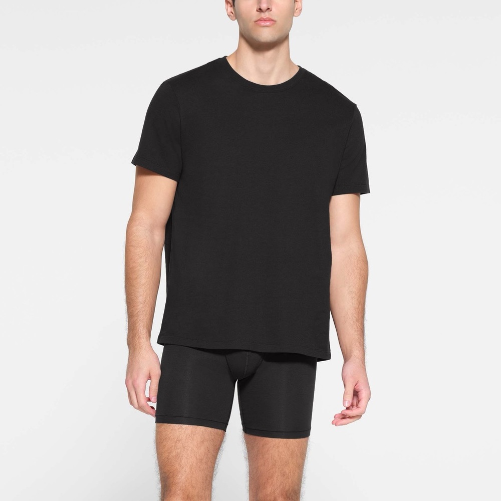 NWT SKIMS MENS CLASSIC COTTON TEE ONXY BLACK XL